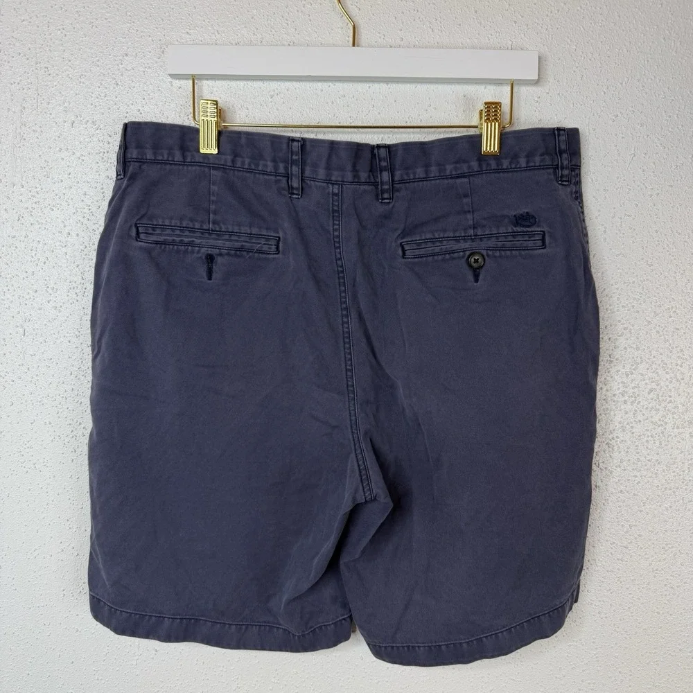 Southern Tide Skipjack Dark Blue Chino Shorts Flat Front Classic Fit Waist 36